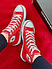 Жіночі кеди Converse All Star Red High Конверс високі на платформі червоного кольору текстиль демісезон, фото 9
