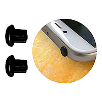 Заглушка mini-jack AUX аудіо 3.5 мм захисна силіконова кришка від пилу вологи для телефонів гаджетів чорна