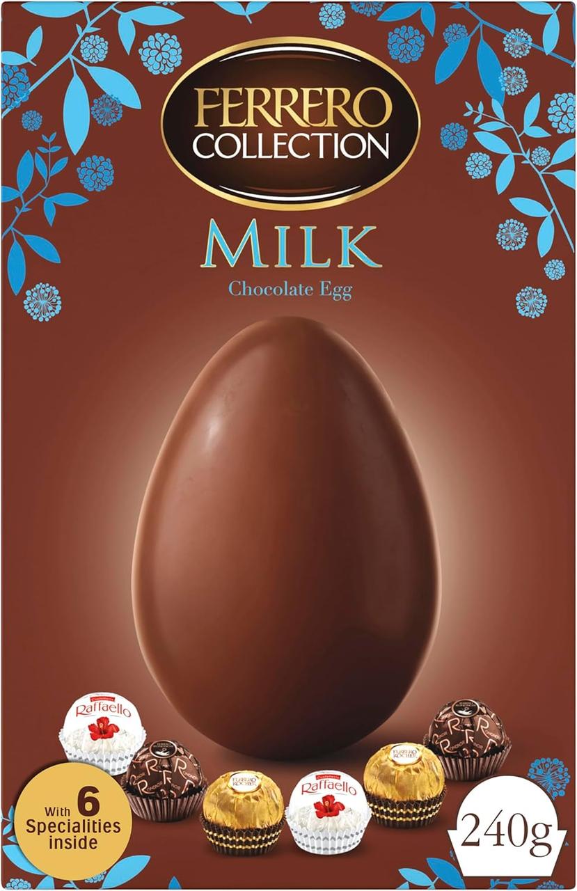 Пасхальний набір шоколадне яйце і 6 цукерок Ferrero Collection Milk Chocolate Egg 240г