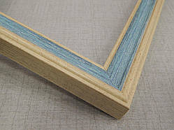 Рамка 40х40. Для картин, плакатів, фото ... 26 мм. "Блакитна пастель"