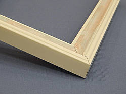 Рамка 40х40. Для картин, плакатів, фото ... 26 мм. "Бежево-білий"