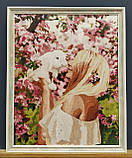 Рамка А5(148Х210) Для картин, фото, вишивки. Колір "Бежево-білий! Профіль 26мм., фото 3