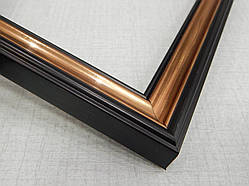 Рамка 40х40.Для картин,плакатів,фото...26 мм "Чорний із золотом"