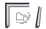 Рамка 30х30. Для картин, плакатів, фото ... 26 мм "Чорний зі сріблом", фото 2