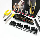 Машинка для стрижки тварин Gemei GM 6063 + 4 насадки грумінгу JK-82, фото 8