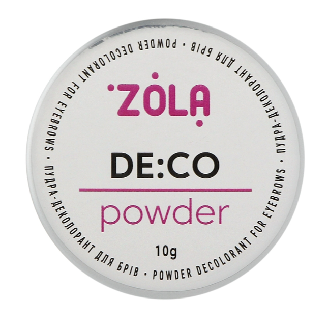 Пудра-деколорант для брів Zola De:Co Powder Decolourant For Eyebrows 10 г