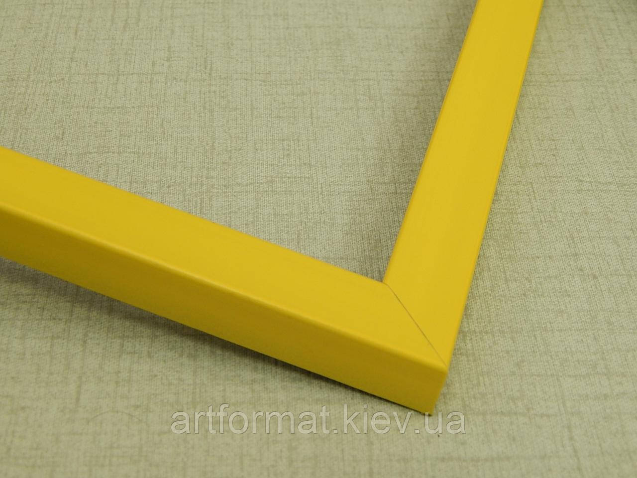 Рамка 30х30 Рамка пластикова 15 мм. "Жовтий глянець" Для грамот дипломів картин, фото 1