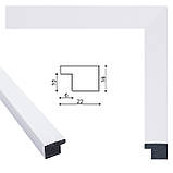 Рамка 40х60. Білий. Профіль 22 мм. Рамки для фото, вишивок, картин, фото 2