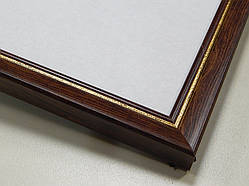 Рамка 18х24.Коричневий із золотом.22 мм. Для фото,вишивок, картин