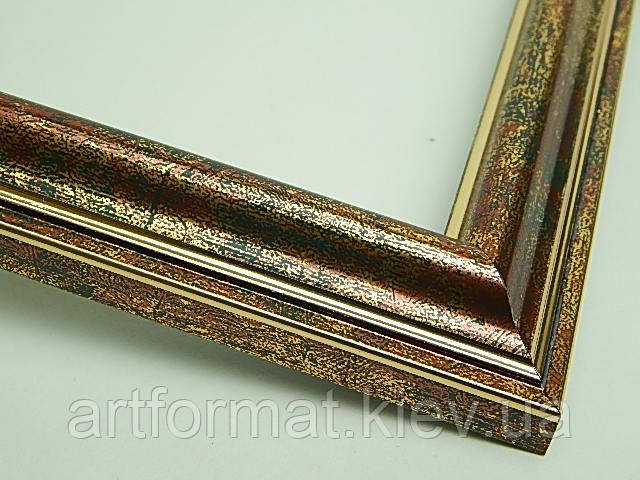 Рамка А5 (148х210). Профіль 23 мм. "Античний перелив". Для картин,вишивок,фотографій, фото 1