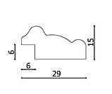 РАМКА 30Х30 Профіль 29 мм.Білий із золотим візерунком .Рамки для фото,вишивок,картин., фото 2