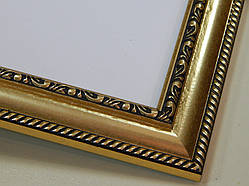 Рамка 40х40. Профіль 29 мм. Золото з орнаментом. Для фото, грамот, картин