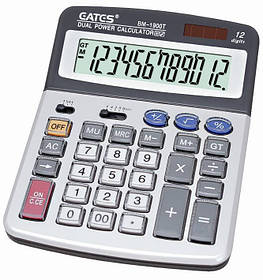 Настільний калькулятор 12 розрядний, 2 живлення "EATES" BM-1900T KNZ