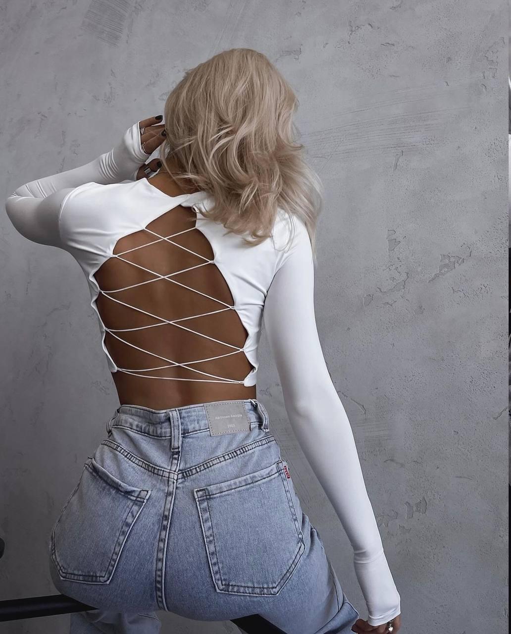 Короткий топ із рукавами весна-літо, фото 1