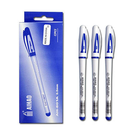 Ручка гелева синя Aihao AH801A KNZ, фото 1