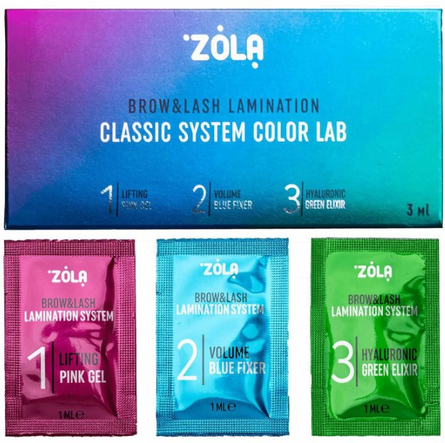 Набір для ламінування в саше Zola Color Lab Step 1, 2, 3   3 x 1мл