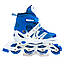 Розсувні роликові ковзани Happy розмір 38-42 Синій колеса, що світяться, фото 2
