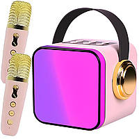 Bluetooth колонка з підсвічуванням + 2 мікрофони,USB,ZX-03 DS