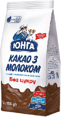 Напій какао з молоком без цукру Юнга 150 грамів