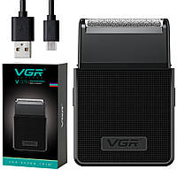 Електробритва шейвер з триммером,від USB,VGR V-376,Чорна DS