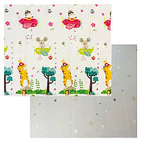Двосторонній термокилимок для дітей (200х180см), Жираф і Зірки DS