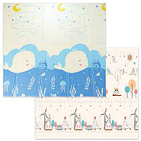 Двосторонній термокилимок для дітей (200х180см), Кит і Ялинка DS