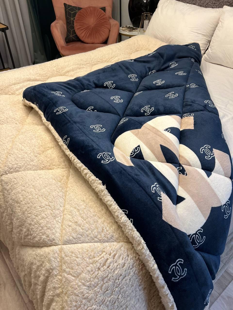 Покрывало велюровое двусторонее евроразмер 195х215 стеганное от Лери Макс, фото 1