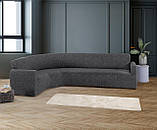 Натяжной чехол на угловой диван жаккардовый/Чехол на угловой диван универсальный Турция, фото 3