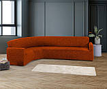 Натяжной чехол на угловой диван жаккардовый/Чехол на угловой диван универсальный Турция, фото 4