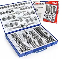 Набір мітчиків та плашок у металевому кейсі 110 од. Silver S10290