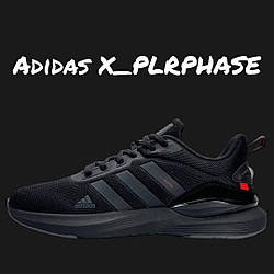 Чоловічі текстильні кросівки Adidas X_PLRPHASE All Black, кеди чоловічі Адідас текстиль чорні 41