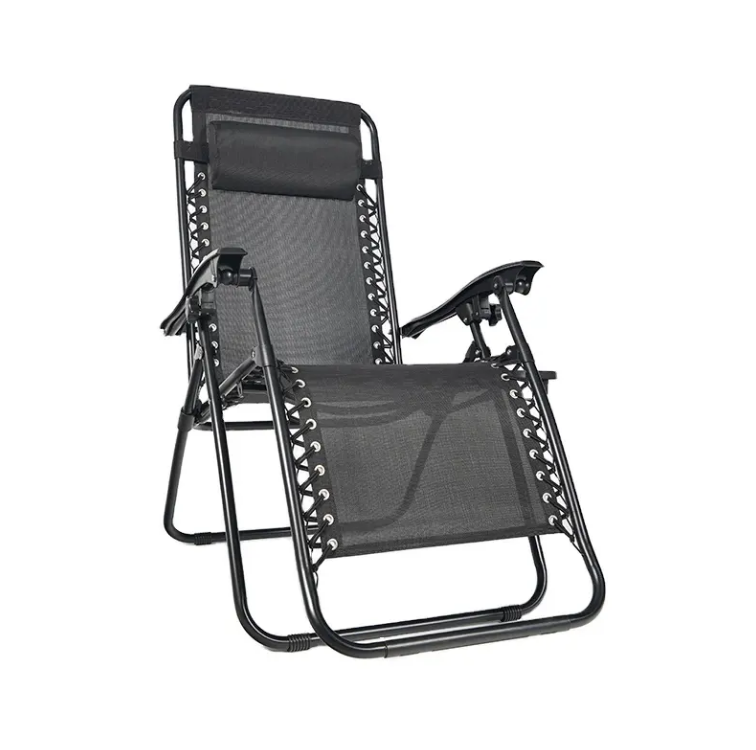 Розкладне крісло шезлонг Zero Gravity LEOBRO темно-сіре (HT-167D DARK GREY)