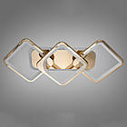 Світлодіодна люстра 75 Вт з підсвічуванням основи та пультом д/к колір каркасу золотий D-9171/2+1G LED 3color, фото 3