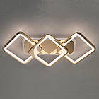 Світлодіодна люстра 75 Вт з підсвічуванням основи та пультом д/к колір каркасу золотий D-9171/2+1G LED 3color, фото 4