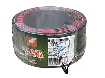 Провід ШВП-нг 2х0,5 ДКЗ чорний,100м