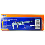 Штангенциркуль електронний 150 мм MIOL 15-241 з глибиноміром, фото 4