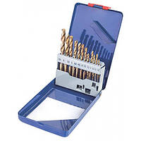 Свердла по металу 1-10 мм, 19 шт швидкорізальна сталь P6M5 MIOL 22-330