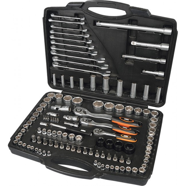 Набір інструментів 120 од. (1/2", 1/4", 3/8") MIOL 58-070 для авто, фото 1