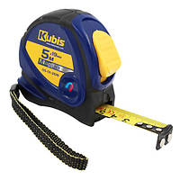Рулетка вимірювальна 5м×19мм з магнітним наконечником металеве полотно Kubis 05-01-2519