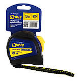 Рулетка вимірювальна 5м×25мм автостоп металеве полотно Kubis 05-01-1525, фото 5