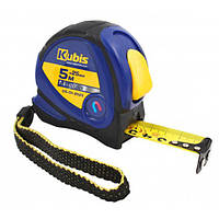 Рулетка вимірювальна 5м×25мм з магнітним наконечником металеве полотно Kubis 05-01-2525