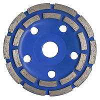 Круг шліфувальний алмазний чашка 125×5.0×22.23 мм дворядний Kubis 07-04-9112