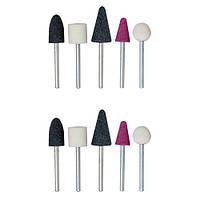 Шліфувальні камені набір 10 шт, хвостовик 3 мм Kubis 07-01-9100