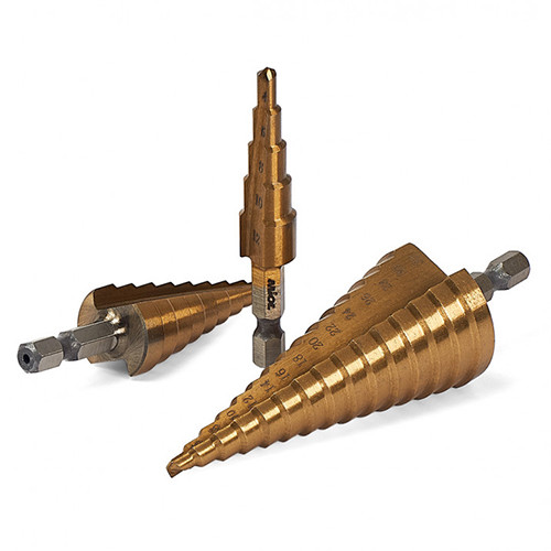 Набір свердл ступінчатих по металу 3 шт (3-12, 4-12, 4-20 мм) MIOL 23-322 HSS 4241, фото 1