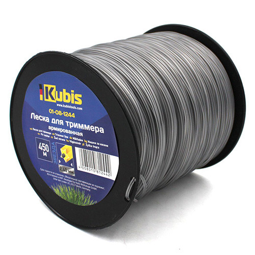 Жилка для тримера 2.4 мм 450 м армована зірка бухта Kubis 01-08-1244, фото 1