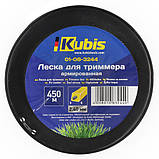 Жилка для тримера 2.4 мм 450 м армована квадрат бухта Kubis 01-08-3244, фото 2