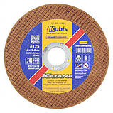 Круг відрізний електрокорунд 125×1.2×22.2 мм по металу та нержавіючій сталі Kubis 07-00-8122 упаковка 10 шт, фото 2