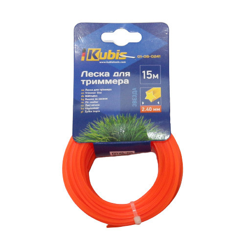 Жилка для тримера 2.4 мм 15 м зірка Kubis 01-08-0241, фото 1
