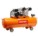 Компресор двоциліндровий Rebiner 120 л (3 кВт, 520 л/хв, 380 В), фото 3