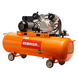 Компресор двоциліндровий Rebiner 120 л (3 кВт, 520 л/хв, 380 В), фото 2